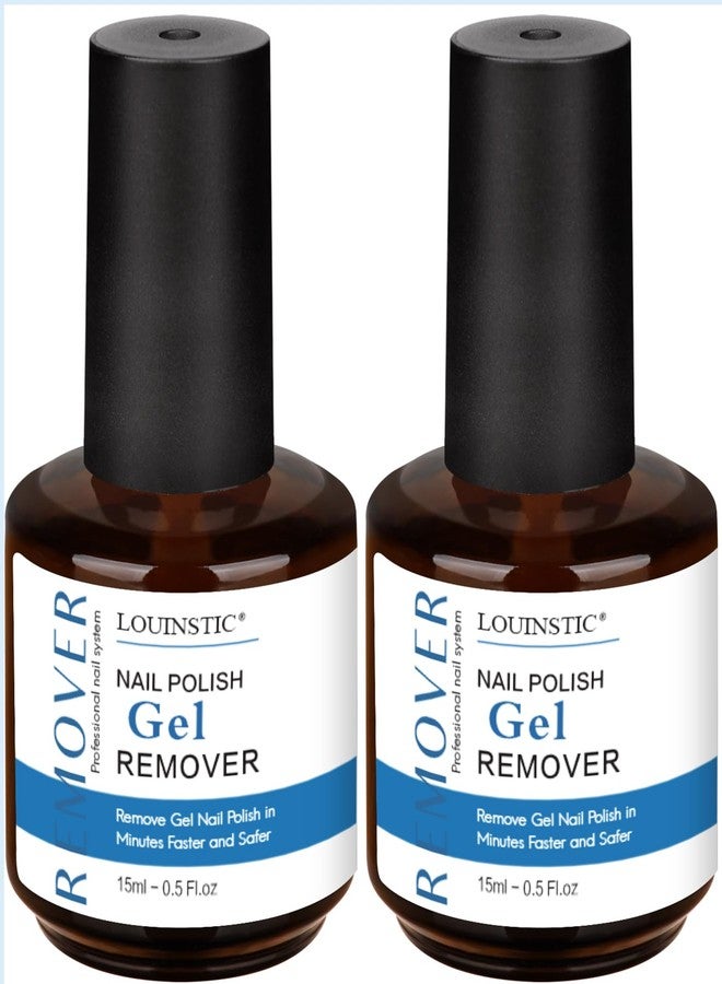 LOUINSTIC Gel Polish Remover for Nails – 2 Pack (30ml)，Fast 2–5 Min Gel Removal, Acetone-Free & Gentle, No Soak or Foil Needed, Ideal for At-Home DIY Manicures - Image 1